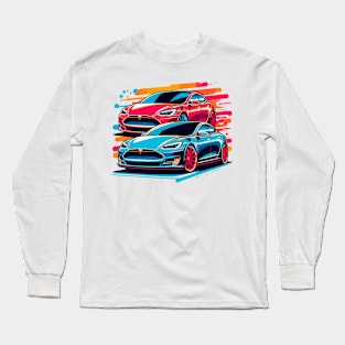 Tesla Model S Long Sleeve T-Shirt